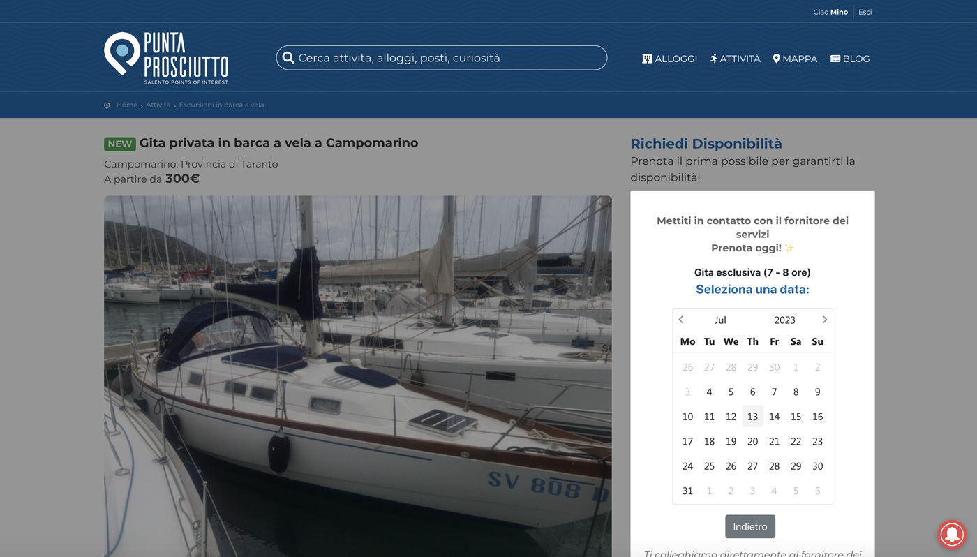 Step 3: Seleziona la data